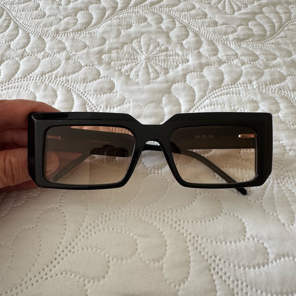 Habibe Black Rectangular Sunglasses - image 2